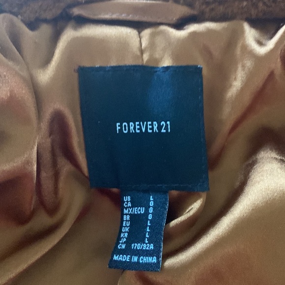 Forever 21 Rust Color Plush Coat - Picture 4 of 4